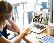 Two students having a video chat