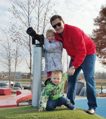 NKU online MBA grad Craig Platt with his kids